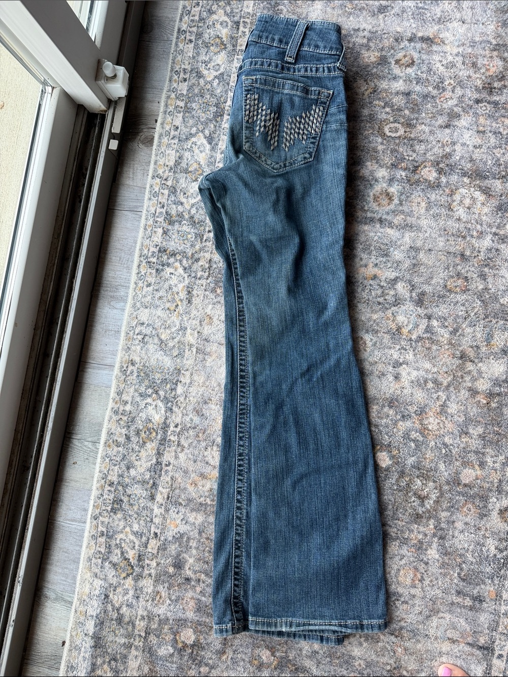 Ariat Women's Boot Cut Jeans in Blue Denim - Picture 4 of 7
